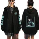 thumbnail image 2 of Sudadera con capucha de talla grande con cremallera de Anime japonés Demon Slayer, sudaderas para mujer, chaquetas con cremallera de Tokito Muichiro de dibujos animados, ropa de calle Unisex, 2 of 3