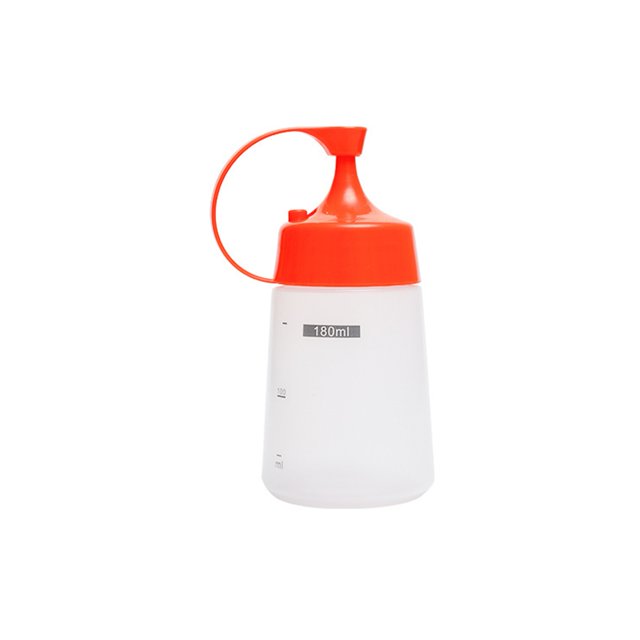 ENJOYW Practical Leakproof Squeeze Bottle Clear Scale Simple Usage Plastic Condiment Bottle for Home Squeeze Bottle