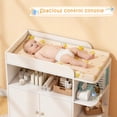 thumbnail image 4 of Linor Baby Dresser with Changing Table, Multifunctional Nursery Dresser with 4 Open Shelves & Double-Door Cabinet, Storage Organizer for Nursery, 4 of 9