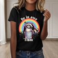 thumbnail image 2 of WEAIXIMIUNG T-Shirts Unis pour Femmes Pack T-Shirts Graphiques Vêtements d'Été Manches Courtes, 2 of 4
