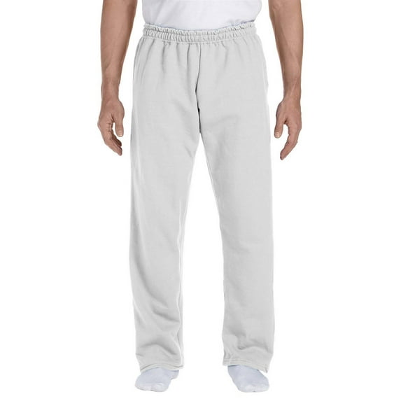 Gildan G123 DryBlend Open-Bottom Sweatpants -Ash-X-Large