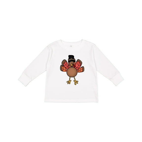 Inktastic Thanksgiving Turkey Boys or Girls Long Sleeve Toddler T-Shirt