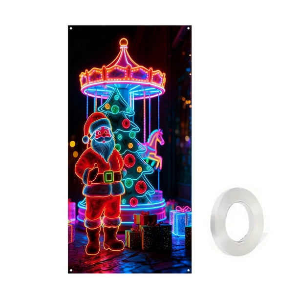 Yhmxh Tapiz para puerta de Navidad