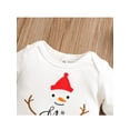 thumbnail image 6 of Qiylii Infant Baby Christmas Clothes Set, Long Sleeve Romper+Striped Pants+Cap, 6 of 9