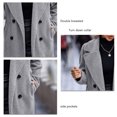 thumbnail image 3 of Women Winter Overcoat, Double Breasted Winter Coat Side Pockets Long Sleeves Pure Color  For Daily Life, 3 of 6