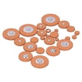 thumbnail image 4 of 25 piezas de almohadillas para saxofón, piel de oveja marrón, junta de resonador de orificio de sonido, piezas de instrumentos de viento, 4 of 15