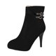 thumbnail image 1 of NECHOLOGY Botas Mujer Adulto Femenino Zapatos Botines de mujer Botines de para mujer Botines cómodos con punta en y tacones altos Botines con cremallera lateral (Black, 6.5), 1 of 7