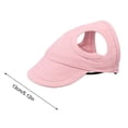 thumbnail image 3 of Dog Baseball Cap, Dog Sun Hat,Breathable Lightweight Design, Secure Adjustable Chin, Quick-Dry Fabric Reinforced Brim Small Medium Large Dogs Pink, 3 of 6
