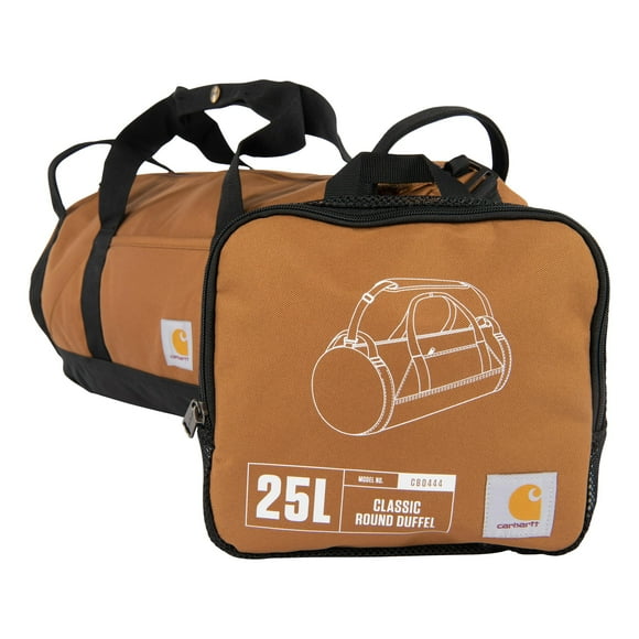 Bolsa de lona Carhartt Classic redonda con bolsa multiusos de 25 litros, color marrón
