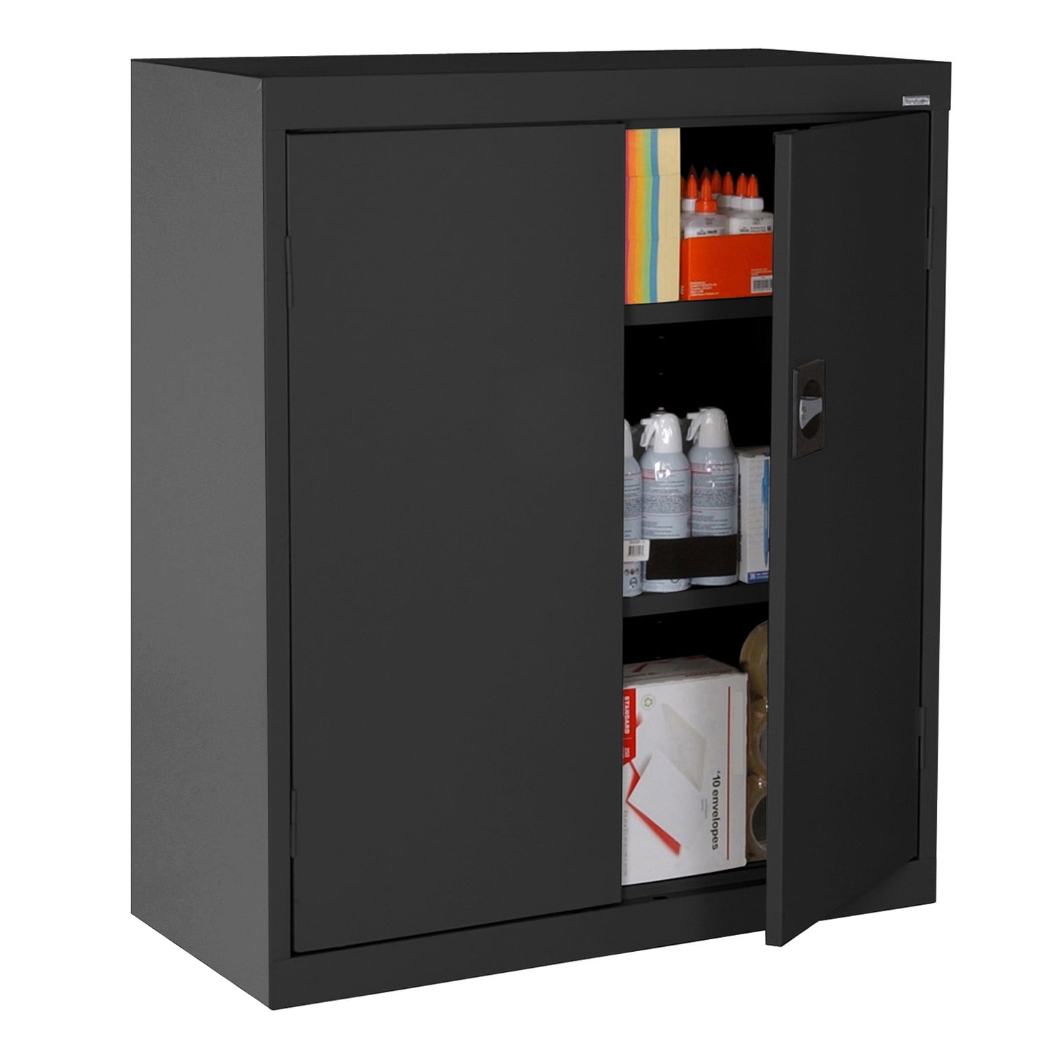 Sandusky Elite Series Heavy-Duty Welded Steel Garage Storage Cabinet, Black