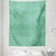 thumbnail image 1 of Mint Tapestry, Vertical Nested Squares Diamond Line Pattern Geometrical Classy Print, Fabric Wall Hanging Decor for Bedroom Living Room Dorm, 5 Sizes, White Almond Green Mint, by Ambesonne, 1 of 1