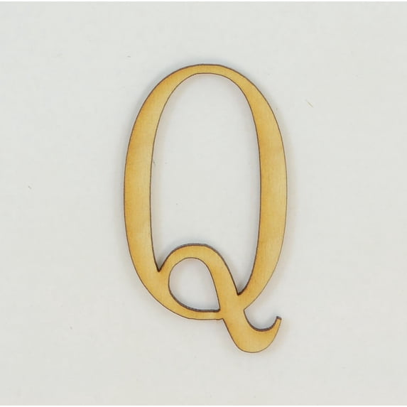 1 Pc, 10 Inch X 1/8 Inch Thick Fangsong Font Wood Letters Q For Direction Use Or Decor