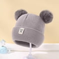 thumbnail image 6 of 0-36 Months Baby Toddler Beanie Cuffed Beanie Warm Knit Cute Hat with Pom-Pom for Boys Girls Baby Beanies Hat, 6 of 6