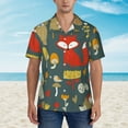 thumbnail image 2 of Disketp Hawaiian Shirts For Men,Cute Animal Forest Print Mens Casual Short Sleeve Button Down Shirts Beach Shirt, 2 of 7
