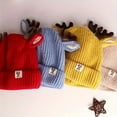 thumbnail image 6 of UngA Baby Beanie Hat Cute Antlers Reindeer Crochet Knitted Hat Winter Warm Cap for Toddler Boys Girls (Yellow,0-24 Months), 6 of 7