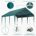 thumbnail image 2 of Garvee Heavy Duty Car Canopy, Outdoor Waterproof, Portable Garage UV Resistant Green-13ftx20ft, 2 of 5