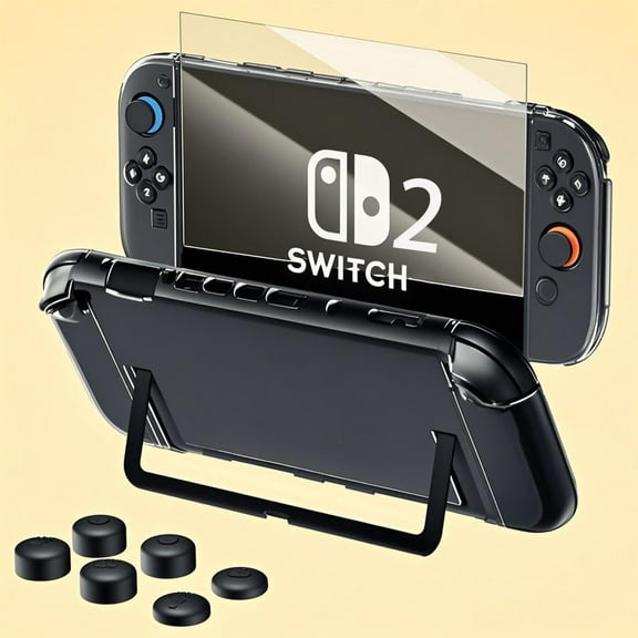HEYSTOP Dockable Nintendo Switch 2 Case-Compatible with Nintendo Switch 2 Console and Joy-Con Controller with Screen Protector and Thumb Grips-Shock Absorption and AntiScratch