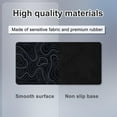 thumbnail image 5 of 11.8x31.5 Inches Topographic Contour Large Gaming Mouse Pad Mat with Stitched Edge Non-Slip Rubber Base Washable Resilient for Office Computers Laptop Table Mouse Pads Mats Accessory (Black-1), 5 of 6