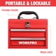 thumbnail image 3 of Caja de herramientas WORKPRO Portable Mini con 2 cajones de metal con rodamiento de bolas, 3 of 8