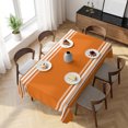 thumbnail image 3 of Thanksgiving Table Cloth Waterproof Tablecloths, Fall Luxurious Orange White Striped Harvest Autumn Tablecloth Dining Table Cover for Kitchen Party Tabletop Outdoor, Rectangle Tablecloth 54x108 Inch, 3 of 9