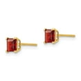 thumbnail image 2 of 14K Yellow Gold Earring Stud Women'S Garnet Red 4 mm, 2 of 3