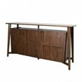 thumbnail image 3 of Ziva Sideboard Buffet Console, 2 Drawers and Doors, Brown Wood 67 Inch, 3 of 3