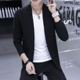 thumbnail image 4 of Suéter de punto para hombre, abrigo de color liso, ropa de hombre, cárdigan de negocios con bolsillos, chaqueta, réplica de alta calidad, nuevo en tops, 4 of 5