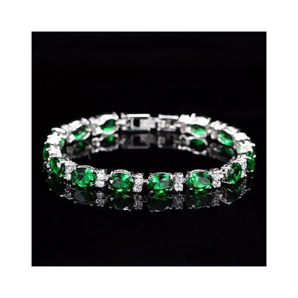 Guardurnaity de cobre para mujer, brazalete de cristal a la moda, joyería para la muñeca, decoración de vestir con diamantes de imitación, Ropa, zapatos y accesorios Miscelánea Verde