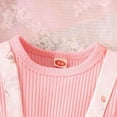 thumbnail image 5 of Lilgiuy Newborn Baby Girl Clothes Stripe Romper Sleeveless Dress Cute Lace Ruffles Bodysuit Toddler Baby Girl Summer Outfits Streetwear (Pink,6-9 months), 5 of 5