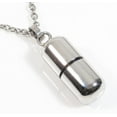 thumbnail image 2 of GHSDFBB Collier Pendentif Capsule Pilule Ouvrable Petit en Acier Inoxydable Argent Or Noir Bleu, 2 of 3