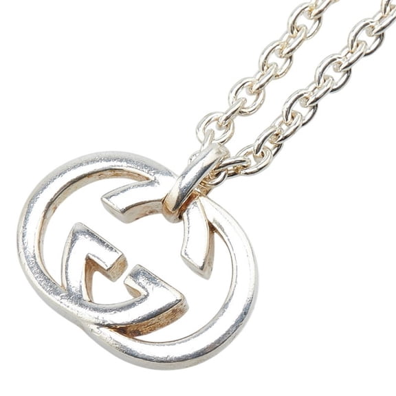 Pre-Owned Gucci Interlocking G Necklace in SV925 Silver for Women