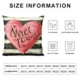thumbnail image 5 of Qinduosi Valentines Day Pillow Covers Set of  Black White Stripes Pink Love Heart Valentine Decorative Throw Pillow Covers Farmhouse Outdoor Linen Pillow Cases for Anniversary Wedding Sofa Couch, 5 of 5