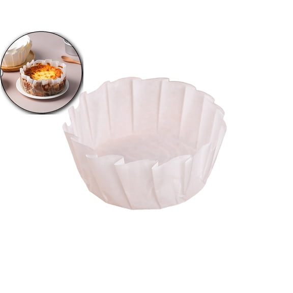 Dvruxg 50pcs Disposable Parchment Paper Cake Pan Cupcake Liners Baking Oil Paper Wrappaper for Baking Cakes, Cheesecake, Oven, Air Fryer, 3.7 Inch