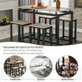 thumbnail image 6 of Segmart Counter Height Dining Set, 5 Piece Dining Table Set with 4 Chairs, Pub Table Set Kitchen Table Set for 4, Space-Saving Bistro Table Sets for Kitchen Dining Room Living Room, Oak, H554, 6 of 12