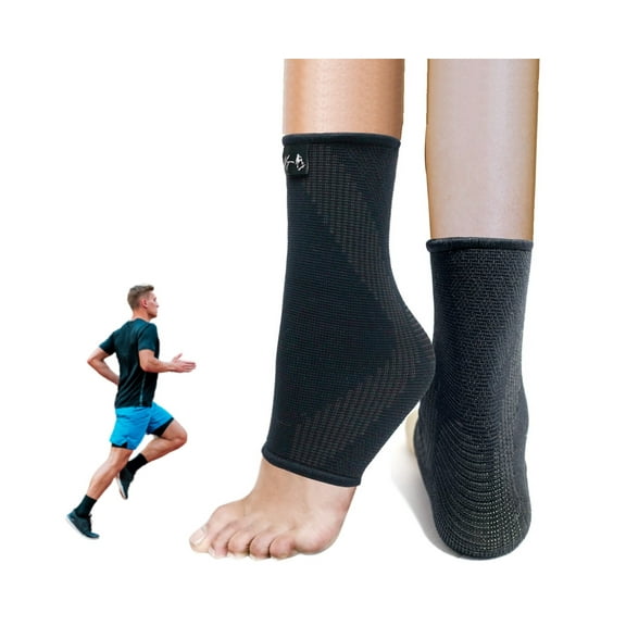 Copper Ankle Brace for Heel, Ankle Sleeve Support for Women and Men (Medium)