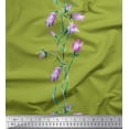thumbnail image 1 of Soimoi Poly Georgette Fabric Leaves & Tulip Floral Print Fabric by Yard 52 Inch Wide, 1 of 3