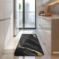 thumbnail image 4 of Black Gold Marble Pattern Kitchen Rug Mat,Kitchen Runner Rugs Non Skid Washable,Decorative Kitchen Floor Mats for Kitchen,Sink,Laundry,17"x47.2", 4 of 7