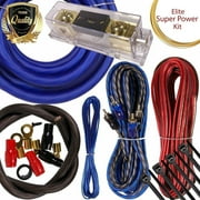 Complete 3000W 4 Gauge Car Amplifier Installation Wiring Kit Amp PK3 4 Ga Blue Bundle