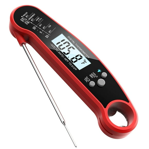 AMERTEER Meat Thermometer Bottle Opening Large LED Screen Cooking Food Baking Wireless Probe Thermometer