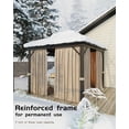 thumbnail image 6 of Hardtop Gazebo 12x12 Ft for All Weather, with Double Metal Roof, Aluminum Alloy Frame, Net, and Curtain, Permanent Building for Patio, Deck, Backyard, Lawn, and Garden, 6 of 7