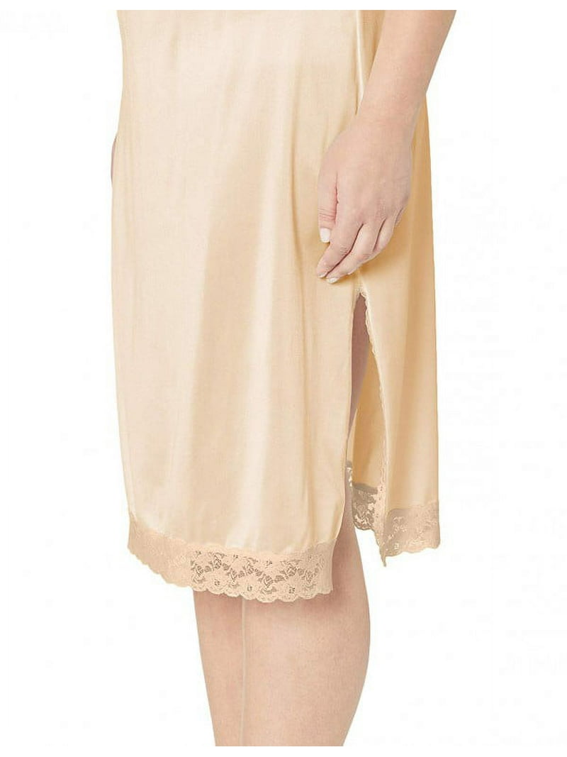 Under Moments Women's Shapewear Half Slip Anti-Static Nude Under Dress Skirt - Large, Size: 27 inch Length - Large, Beige
