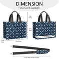 thumbnail image 3 of Canvas Tote Bag for Women with Compartments, Medium Navy Checkered Teacher Student Shoulder Bag Nurse Purses Crossbody Bags Work Laptop Book Bag Satchels Handbags, 3 of 6