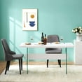 thumbnail image 4 of Ivinta Dining Table with Glass Legs, 55 inches Kitchen Table for 4/6 for Dinner Kitchen Dining Room (White), 4 of 9