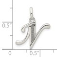 thumbnail image 2 of 925 Sterling Silver Dainty Letter N Initial Name Monogram Necklace Charm Pendant, 2 of 6