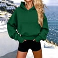 thumbnail image 2 of fatyb Women's Crop Pullover Hoodies Casual Long Sleeve Tops Womens Fashion Hooded Sweatshirts with Pocket, 2 of 6