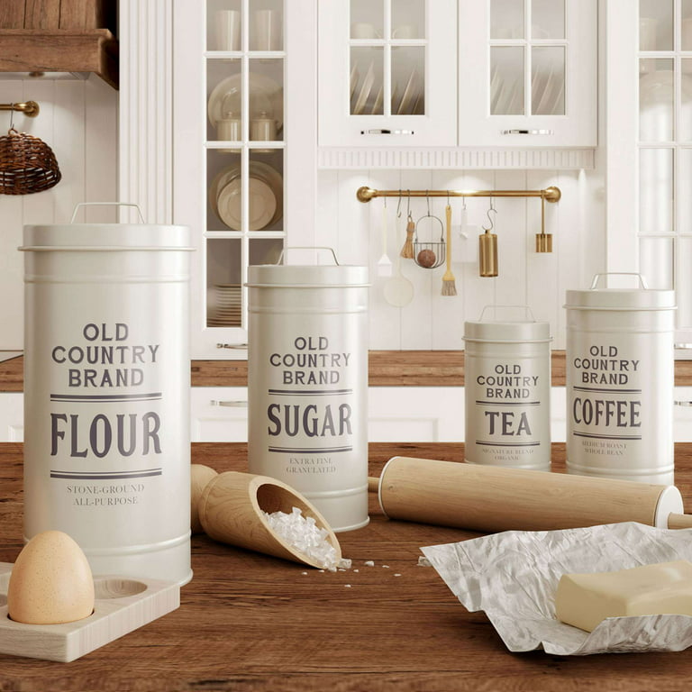 3 Canister Set for Flour, Sugar and Coffee/tea 