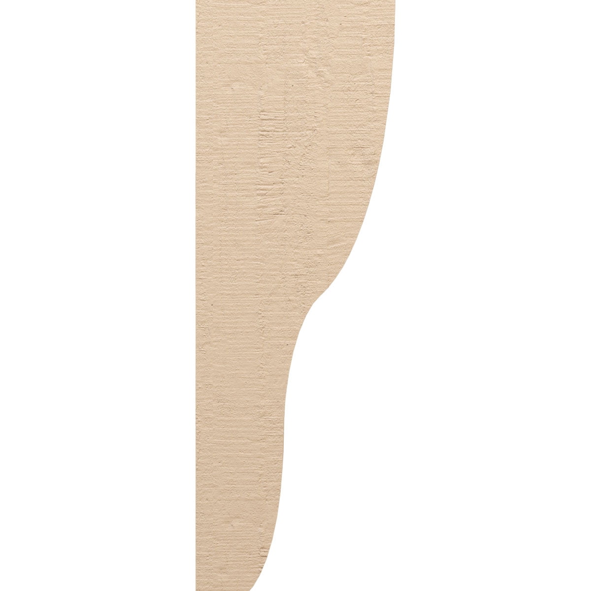 6"W x 12"D x 36"H Thin Greensboro Rough Cedar Woodgrain TimberThane Corbel, Primed Tan