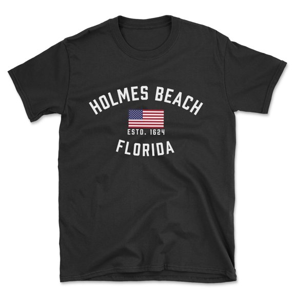 Holmes Beach Florida Patriot Men's Cotton T-Shirt