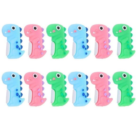 BRIGHTFUFU 12 Uds. Lindos dijes de bolígrafo, decoración, tapa de lápiz de animales, lápiz de silicona, premios y premios superiores para el aula para estudiantes