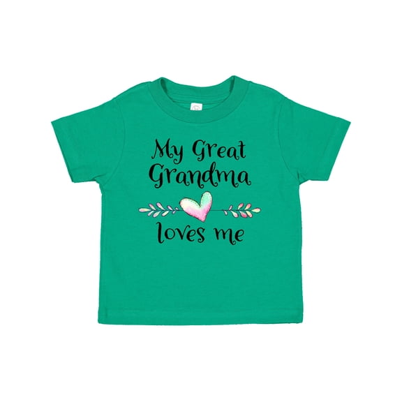 Inktastic My Great Grandma Loves Me Heart Great Grandchild Boys or Girls Toddler T-Shirt